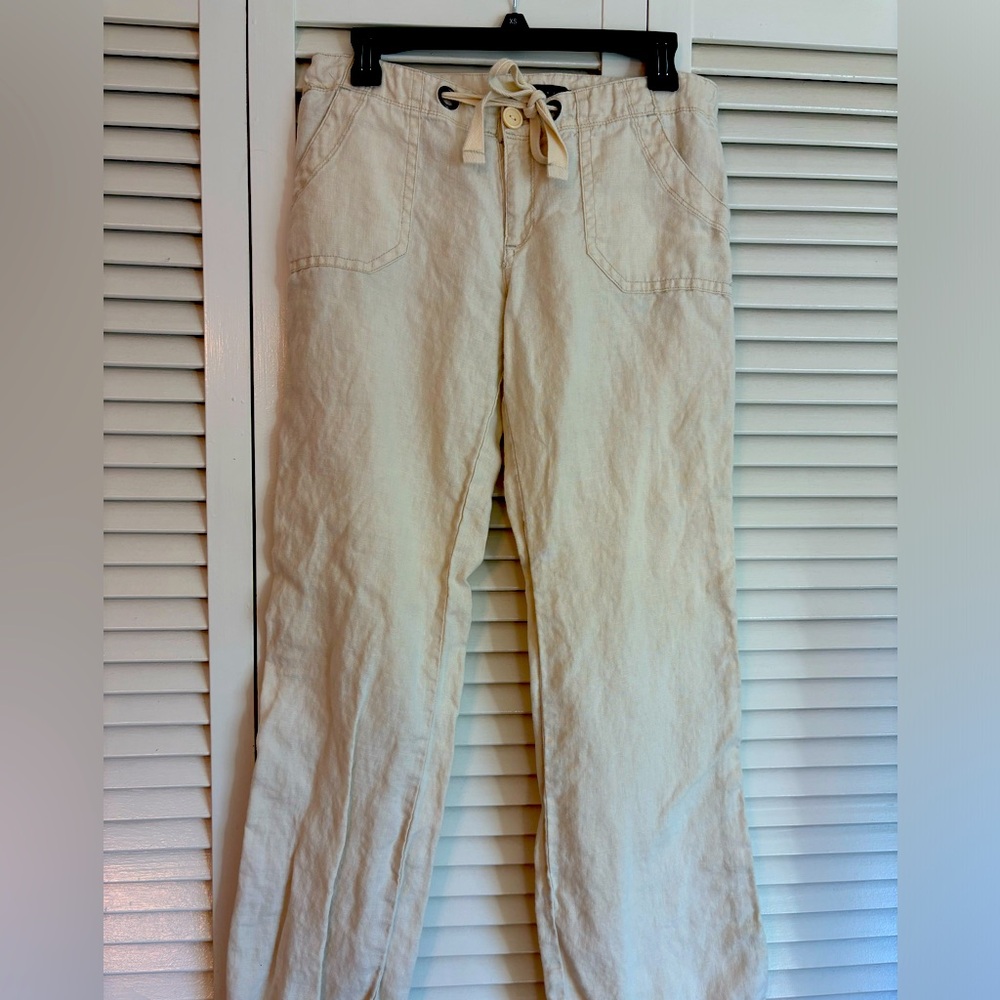 Sanctuary women’s linen pants. Size 28 cream color